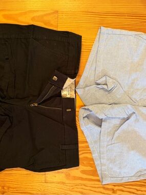 J. Crew Women's Chino Shorts in Light Blue and Black